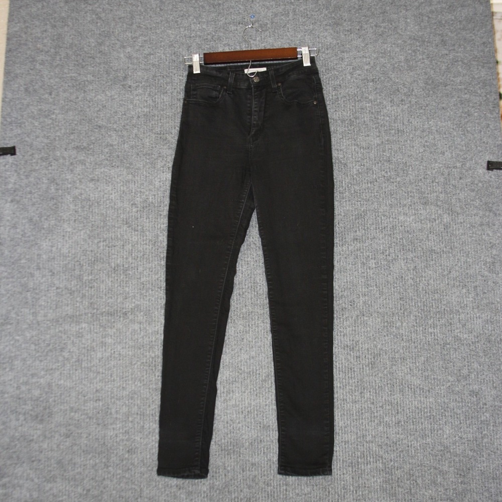 Levi's 721 High Rise Skinny Jeans Womens‎ 27 Black Excellent Stretch Denim